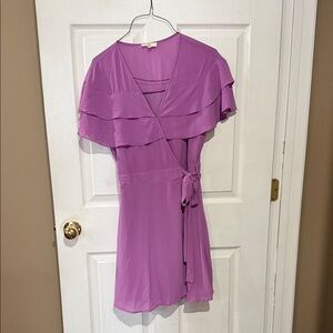Elegant Purple Wrap Dress